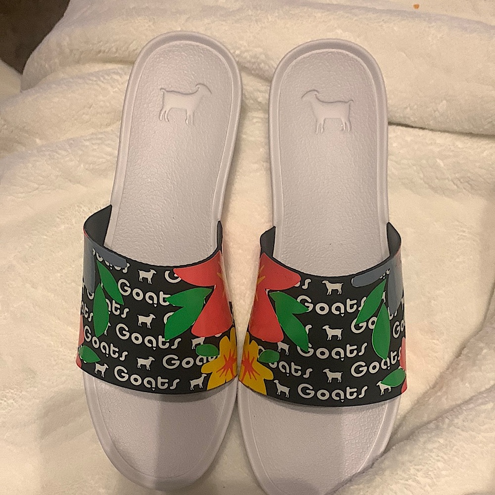 Goat floral slip on sandals
